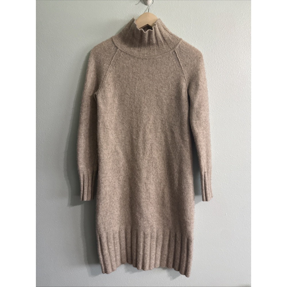 Banana Republic Tan Wool Blend‎ Turtleneck Sweater Dress Size XS